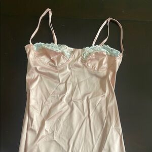 Pink Lace Trim Dress